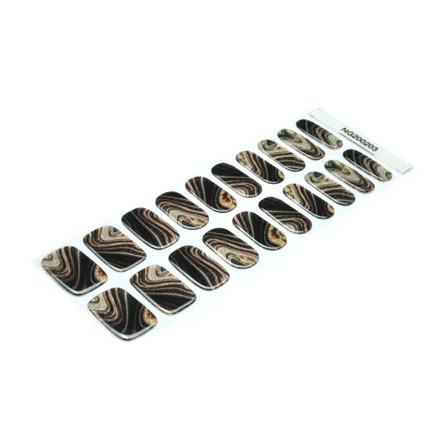 Clear Jelly Stamper Gel-ly Wraps negle sort metallic swirl 20 stk