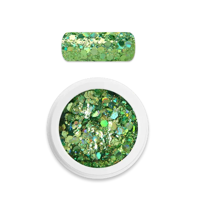 Moyra Holo Glitter Mix No. 08 Green glitter 3 g holografisk