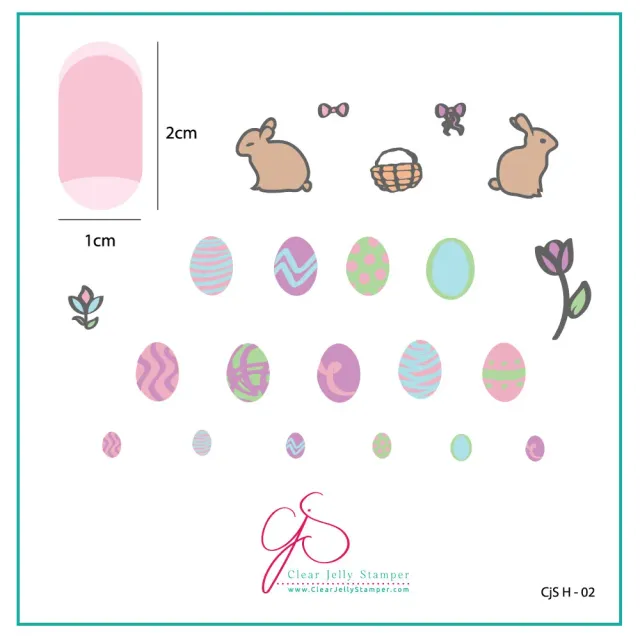Clear Jelly Stamper CjSH-02 Peter Cottontails stampingplade 6x6 cm påske