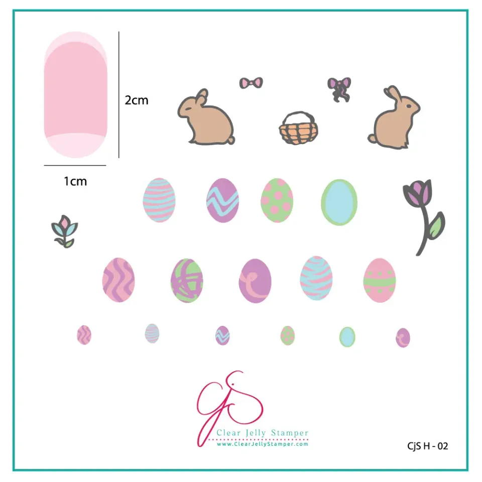 Clear Jelly Stamper CjSH-02 Peter Cottontails stampingplade 6x6 cm påske