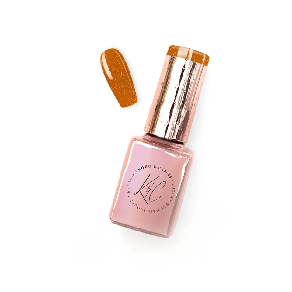 Clear Jelly Stamper 475 Fuzzy Peaches builder gel orange 12ml glimmer