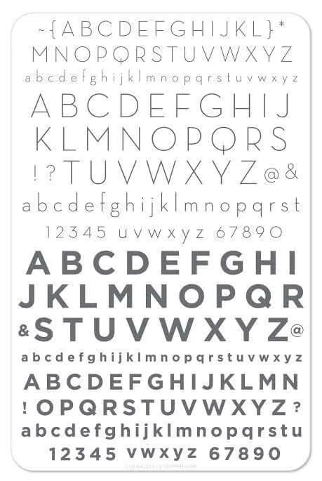 Clear Jelly Stamper Alphabet Modern CjS-42 stampingplade bogstaver