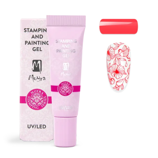 Moyra No. 12 Vivid Red stamping gel 7 g no-wipe