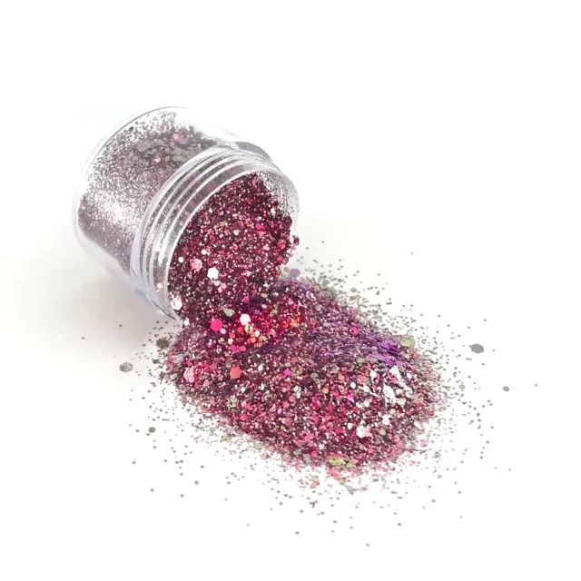 Clear Jelly Stamper KoKo Claire Sprinkles 18 Rose løs glitter pink