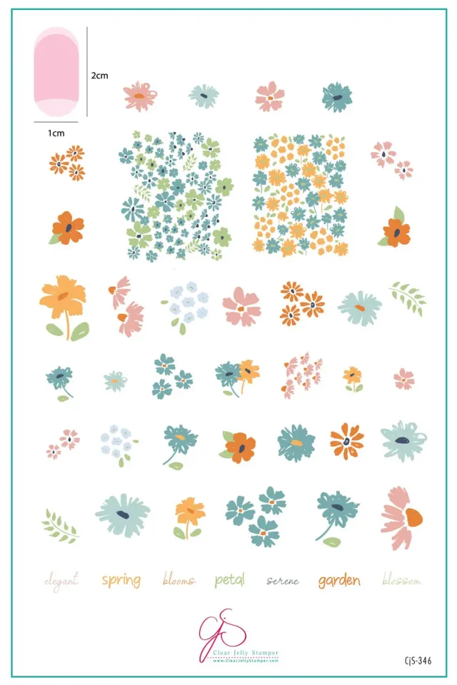 Clear Jelly Stamper CjS-346 Beautiful Blossom plade