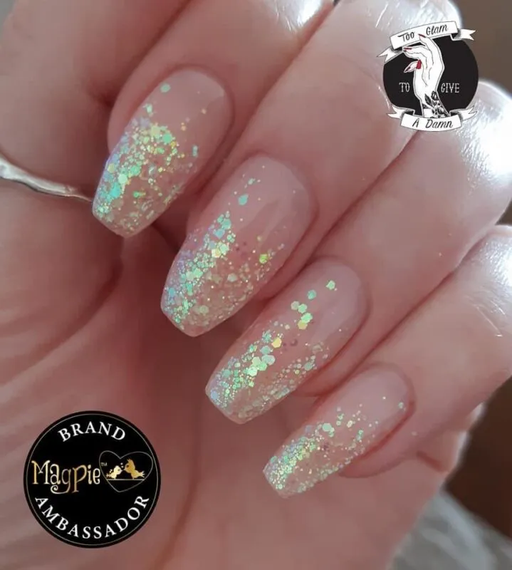 Indigo Nails Bianca Glitter negleglitter hvid