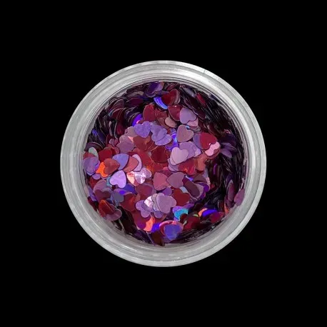 Indigo Nails Beautystones Hearts Purple Red neglepynt lilla-rød