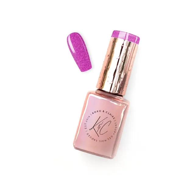KoKo & Claire 0334 Beat the Heat gellak magenta glitter 12 ml
