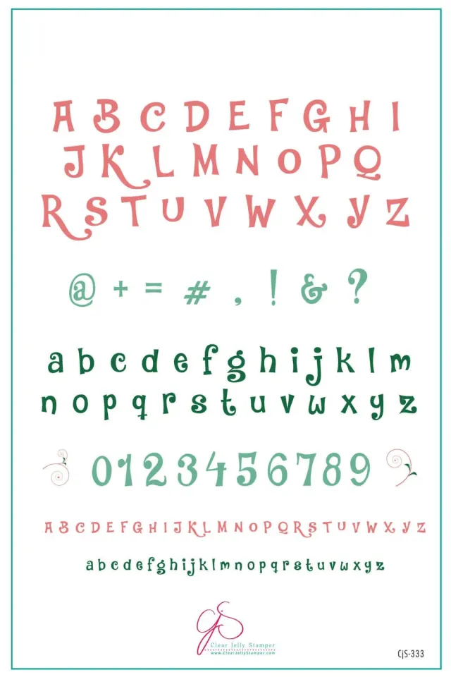 Clear Jelly Stamper Jungle Boogie CJS-333 stamping plade alfabet
