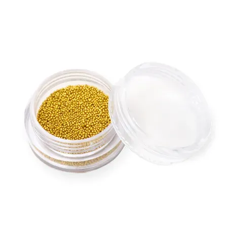Moyra kaviarperler 02 Gold 0,8 mm 10 g til neglepynt
