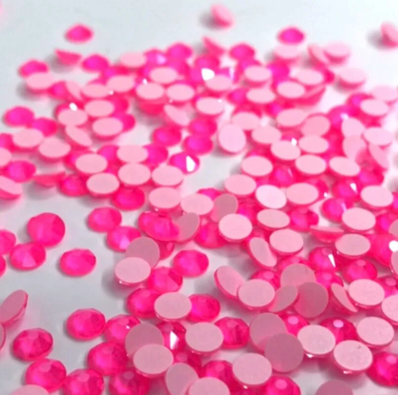 Beautystones Crystals Electric Pink neglesten flad bagside
