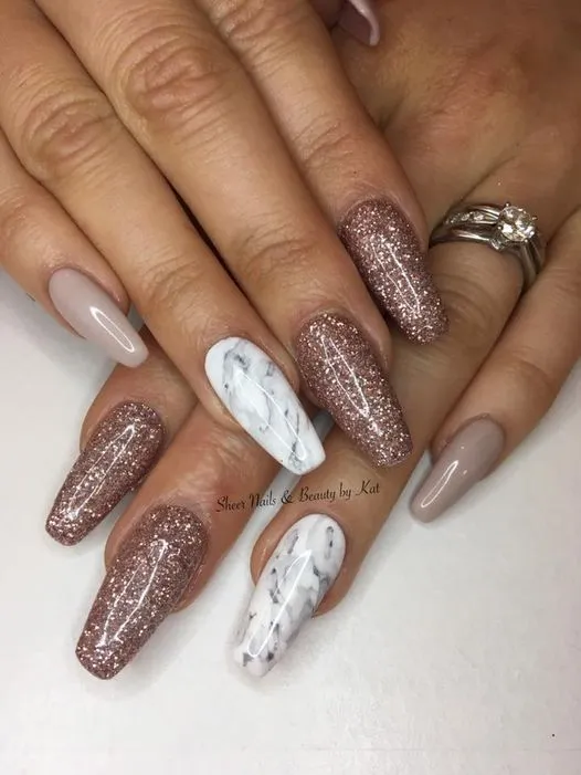 Indigo Nails Beautystones Wendy glitter til negle blå
