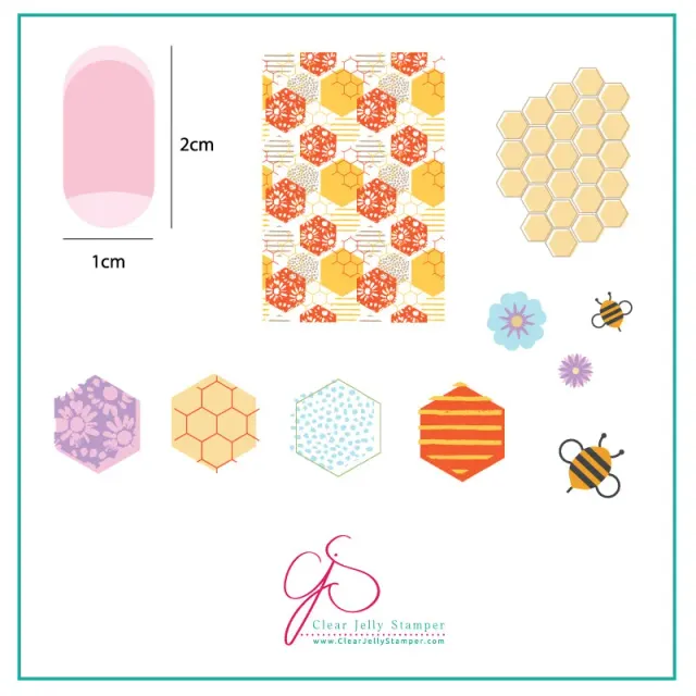 Clear Jelly Stamper CjS-73 Buzz-y stamping plade 6x6