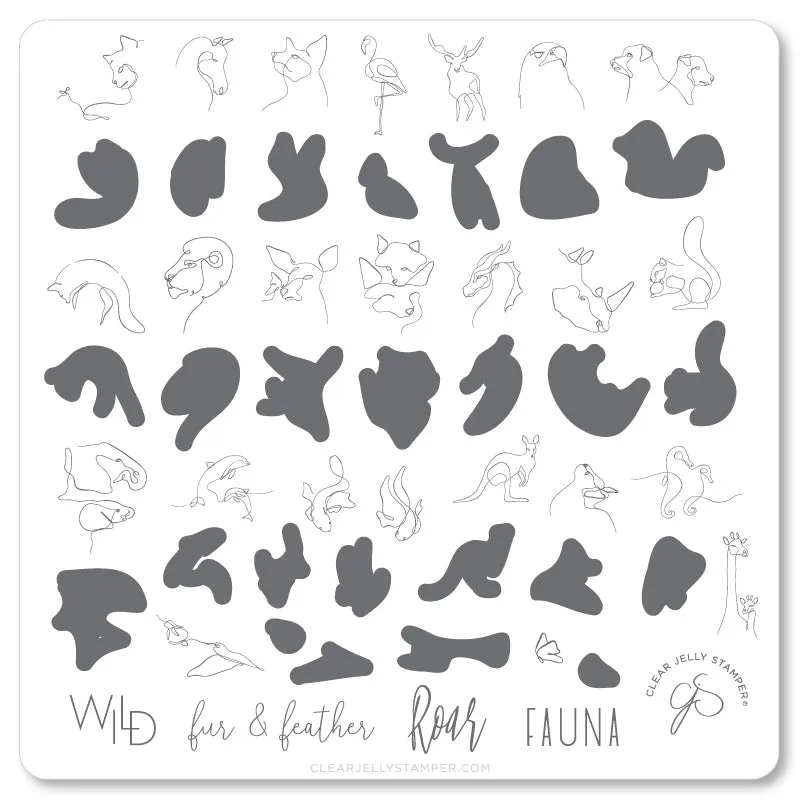 Clear Jelly Stamper Mod Life Wildlife CjS-139 stampingplade dyr