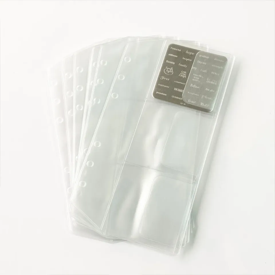 Clear Jelly Stamper binder sleeves opbevaring 14x9 plader 5-pak