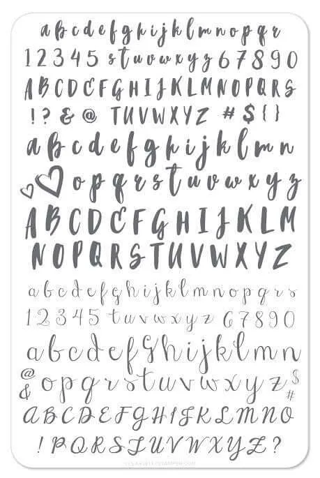 Clear Jelly Stamper Alphabet Brush CjS-40 stempelplade bogstaver stor