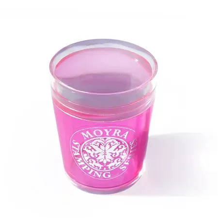 Moyra piXL stamper No. 09 Clear Pink stor gennemsigtig