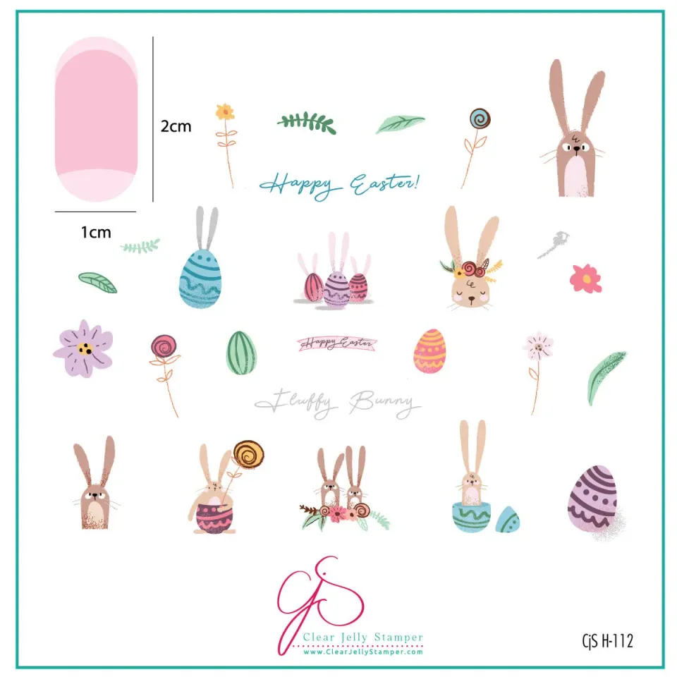 Clear Jelly Stamper Bunny Bliss CjSH-112 stampingplade kanin