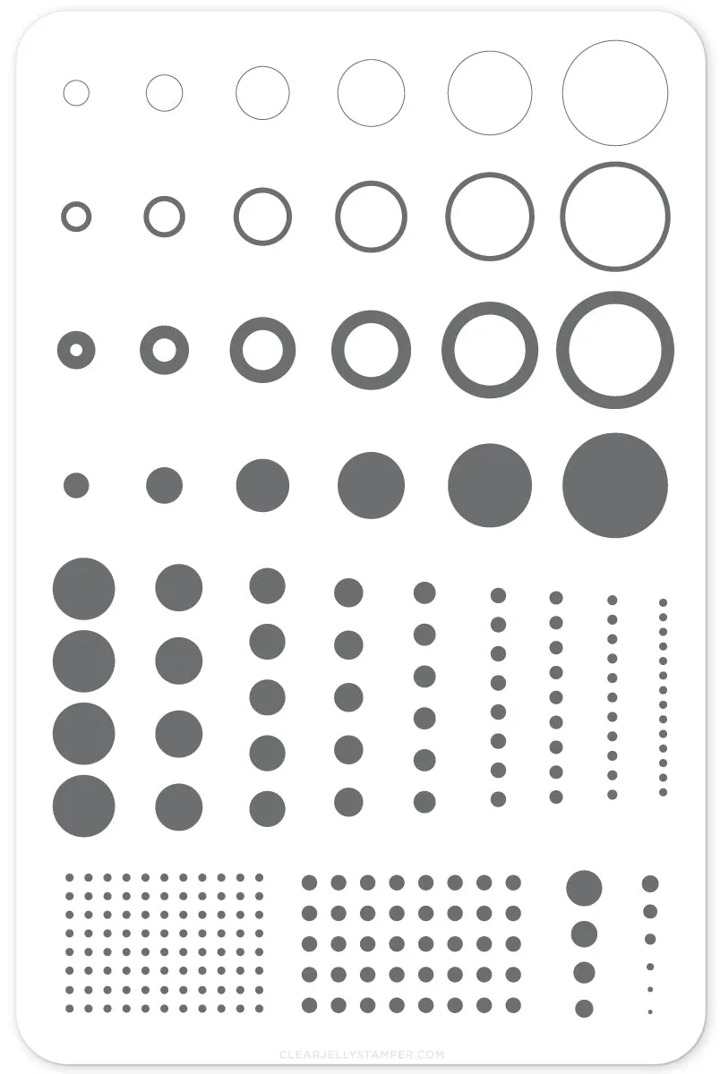 Clear Jelly Stamper CjS-53 Circles stampingplade cirkler