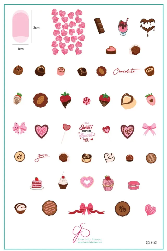 Clear Jelly Stamper Sugar Rush CJSV-53 stamping plade chokolade