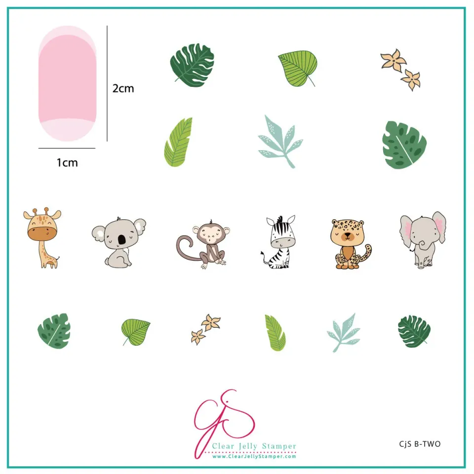 Clear Jelly Stamper Beginner CjS-B-TWO stamping plade 8x8 cm dyr