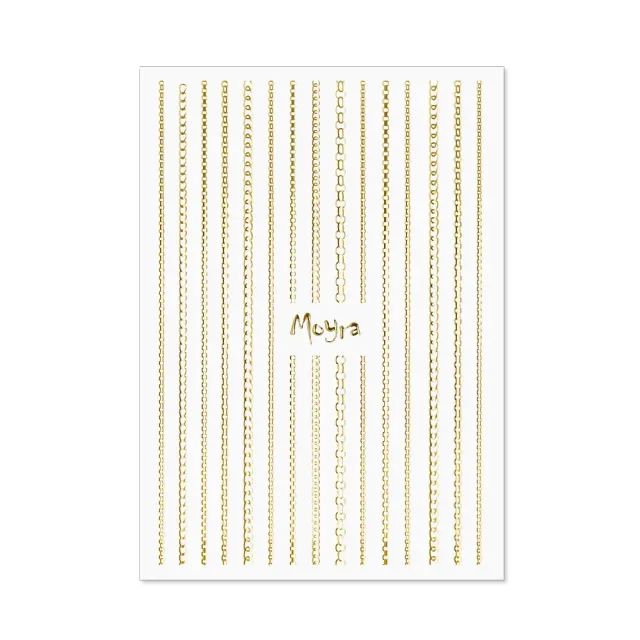 Moyra Chain 01 Gold negle strips selvklæbende