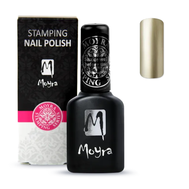 Moyra Smart Polish SPS04 stampinglak guld 12 ml langsomtørrende