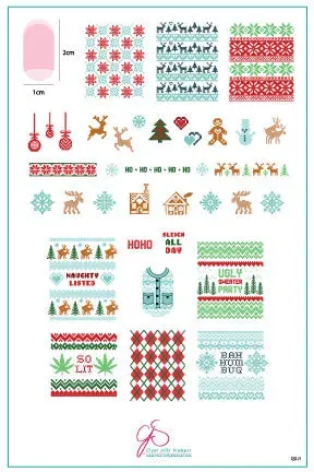 Clear Jelly Stamper Ugly Sweater Party CjSC-71 stampingplade