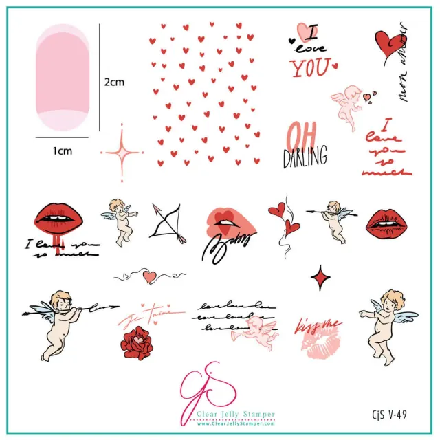 Clear Jelly Stamper Oh Darling CjSV-49 stamping plade kærlighed