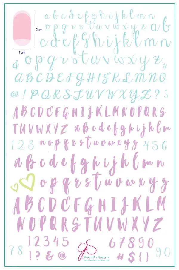 Clear Jelly Stamper Alphabet Brush CjS-40 stempelplade bogstaver stor