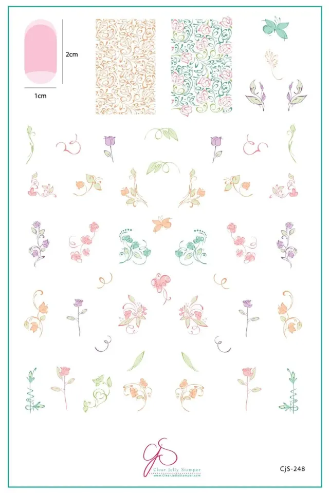 Clear Jelly Stamper CJS-248 stamping plade vine dandy