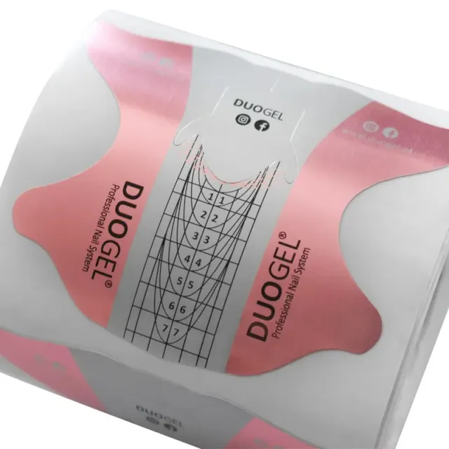 Mline Beauty Nail Forms Aluminium negleforme silver/pink