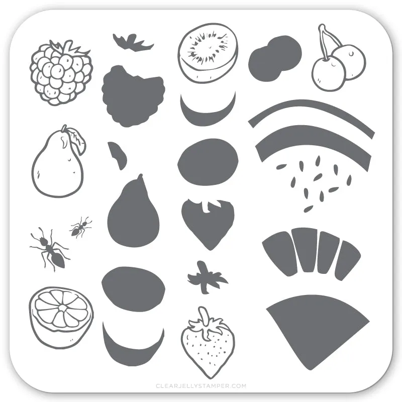 Clear Jelly Stamper Fruit Anyone CjS-63 stempelplade 6x6 frugt