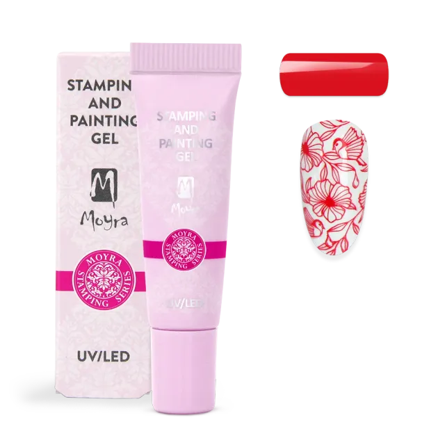Moyra Stamping gel 04 Red 7 g rød