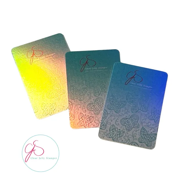 Clear Jelly Stamper credit card skraber holo 3-pak fast