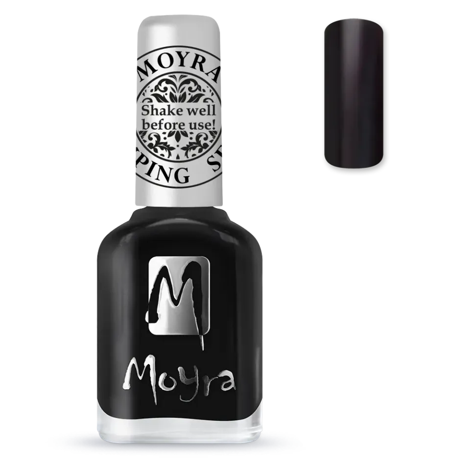 Moyra Stamping SP06 stamping neglelak sort 12 ml dækkende