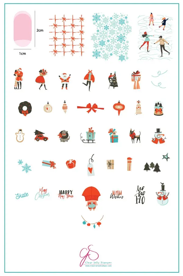 Clear Jelly Stamper CjSC-49 stampingplade Christmas in the Park
