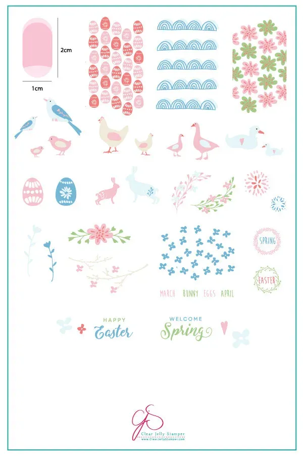 Clear Jelly Stamper Springtime Easter CjSH-28 stampingplade påske
