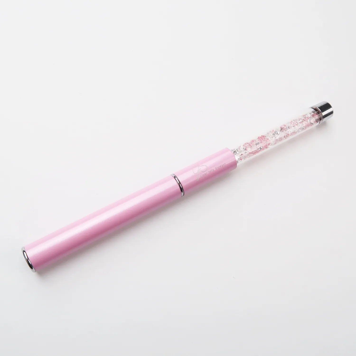 Clear Jelly Stamper Pink Short Bristle rensebørste pink kort