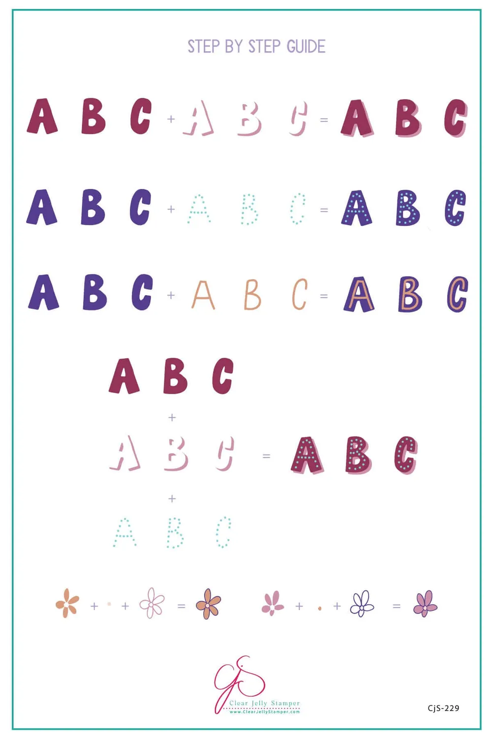 Clear Jelly Stamper CjS-230 Alphabet Party stamping plade