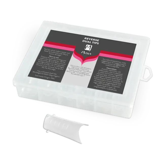 Moyra Reverse Tip Box 07 Half Ballerina dual tips 120 stk