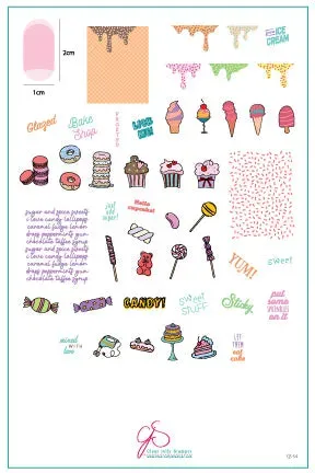 Clear Jelly Stamper Sweet Stuff CjS-54 stempelplade kage slik
