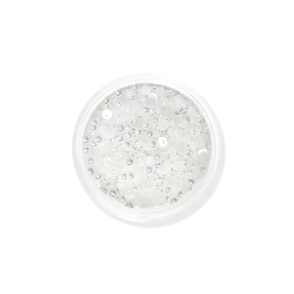 Moyra Nail Art Bead negleperler AB White 1 g hvid
