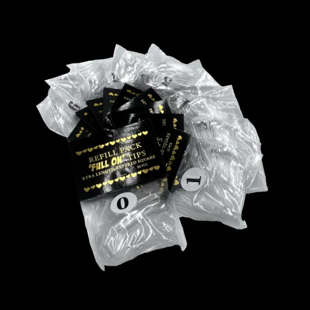 Indigo Nails Full On Tips Xtra Length Tapered Square refill