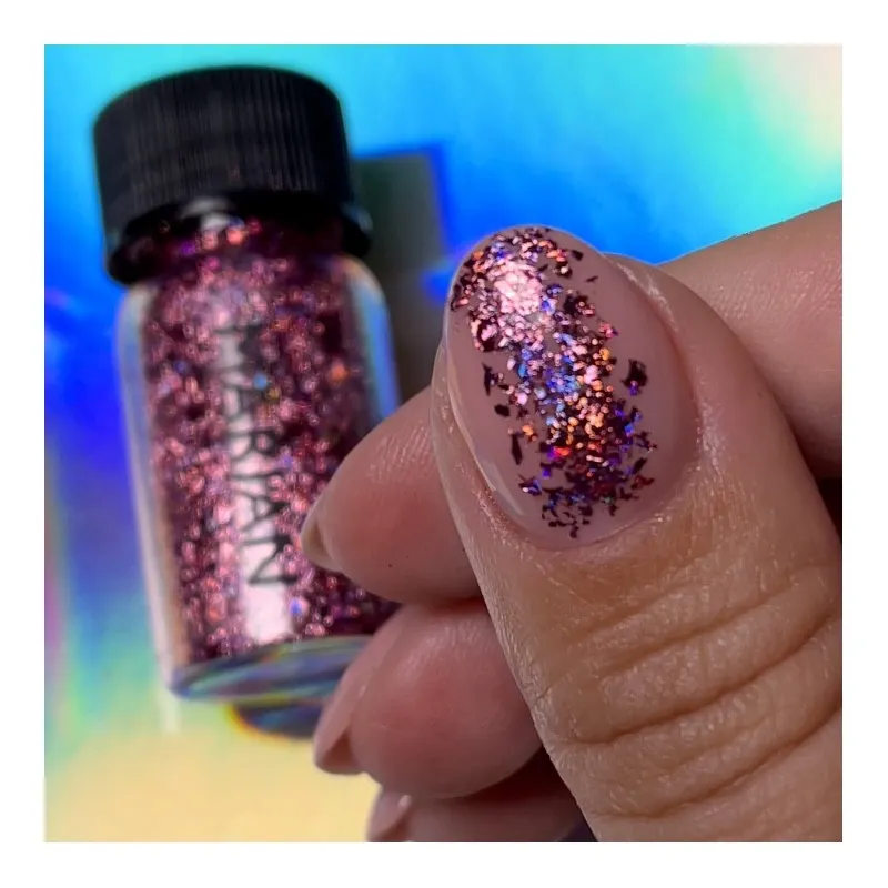 Indigo Nails Marian negleflakes krom effekt