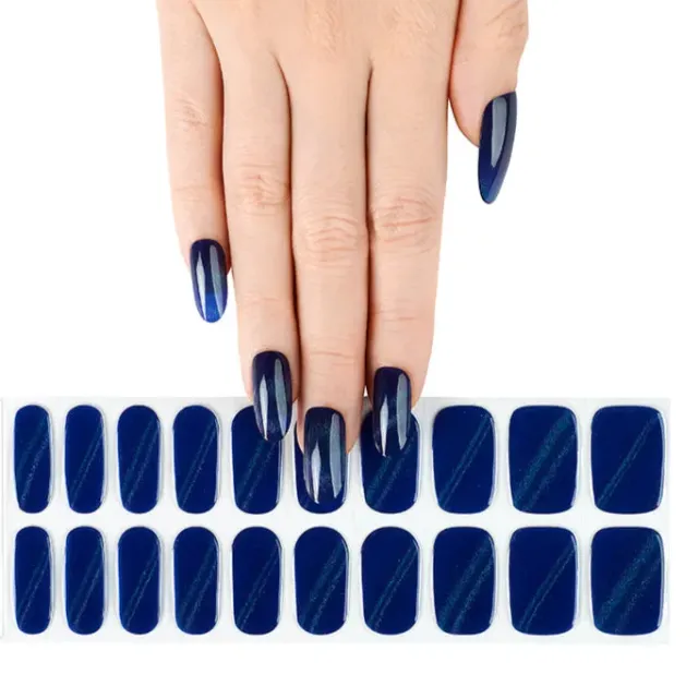Clear Jelly Stamper Gel-ly Wraps 167 neglewraps mørkeblå cat-eye