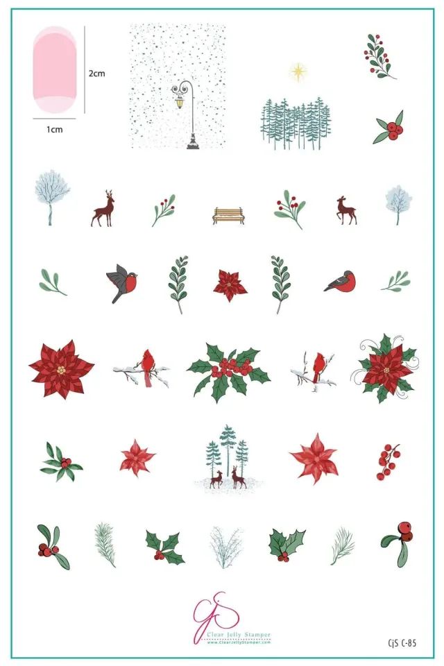 Clear Jelly Stamper CjSC-85 Debbie's Fav's stampingplade vinter