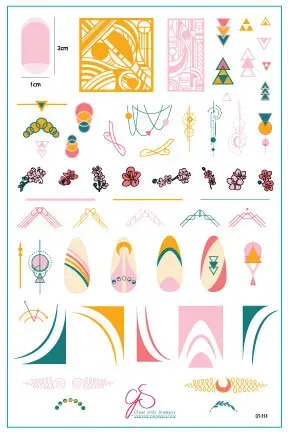 Clear Jelly Stamper Geo-mazing CjS-253 stamping plade geometrisk