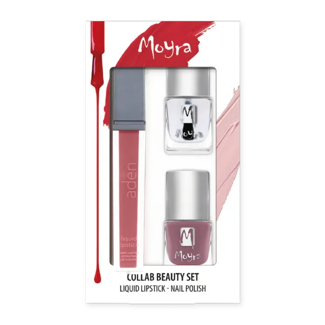 Moyra Collab No. 02 beauty sæt neglelak og læbestift