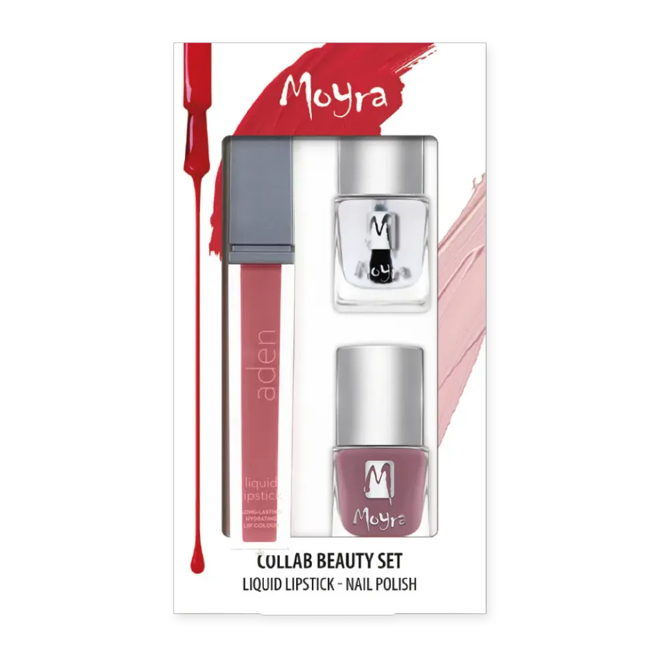 Moyra Collab No. 02 beauty sæt neglelak og læbestift